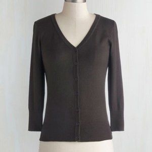 Modcloth Charter School Cardigan in Charcoal